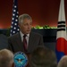 Hagel at Korean War instillation