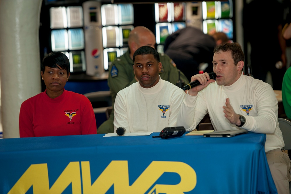 USS Carl Vinson holds Vinson Idol contest