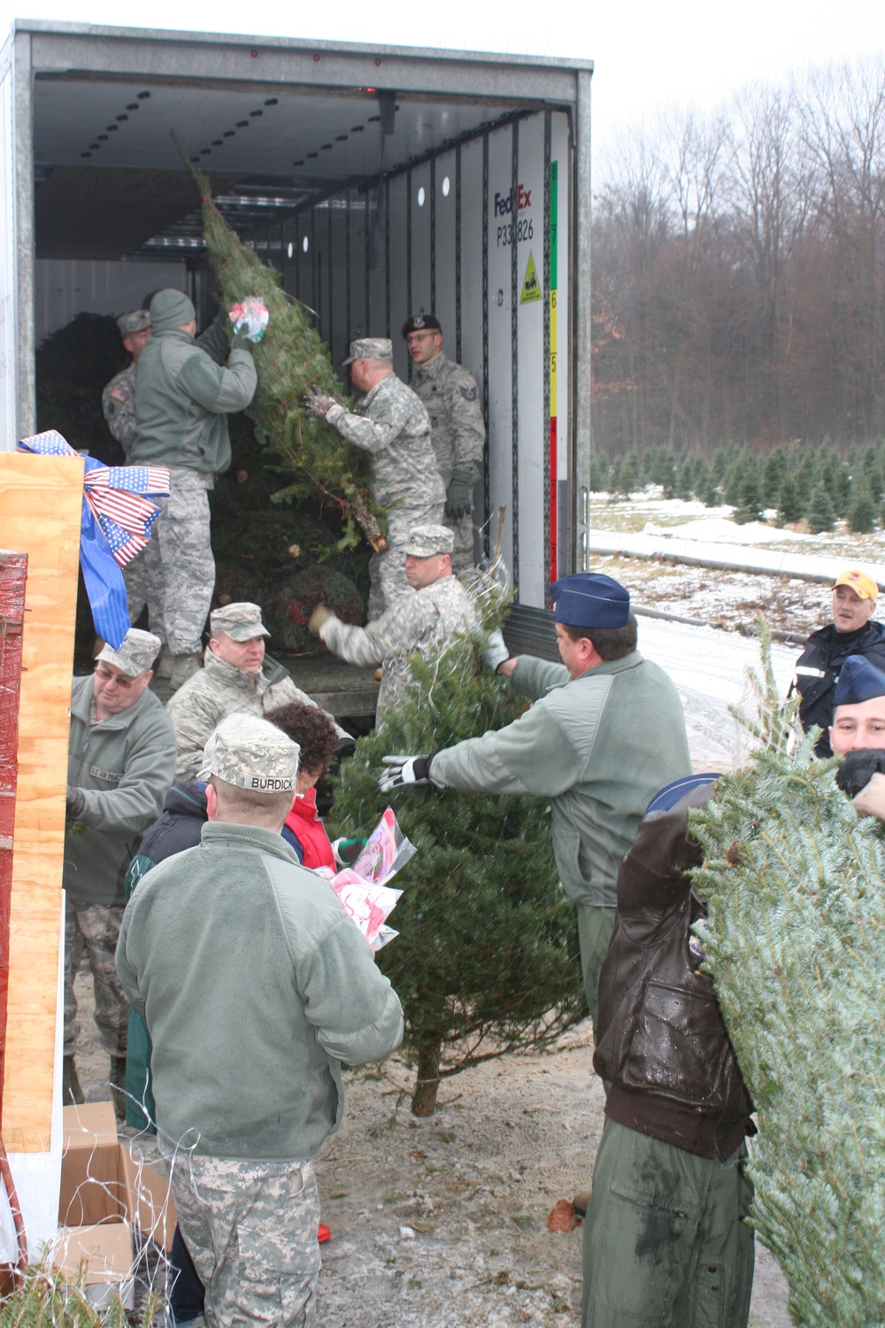 New York National Guard volunteers support to 'Trees for Troops'