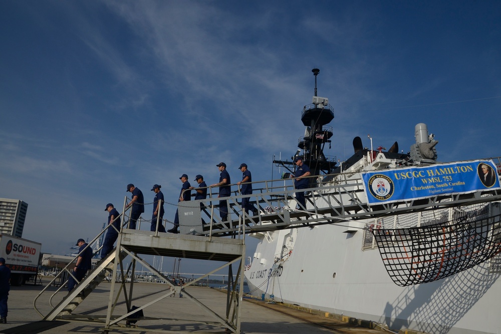 CGC Hamilton commissioning ceremony rehearsal