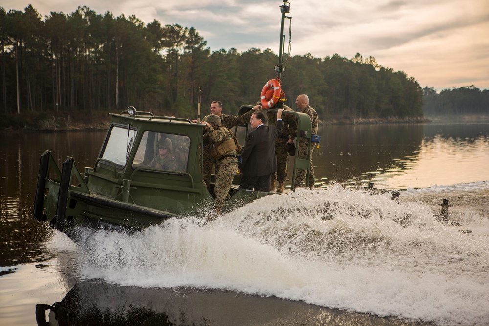 US Acting Assistant Secretary of Defense for Logistics and Materiel Readiness, Mr. Paul Peters, visits 2D MLG Marines