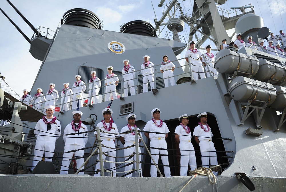 USS O'Kane (DDG 77) arrives at Joint Base Pearl Harbor-Hickam