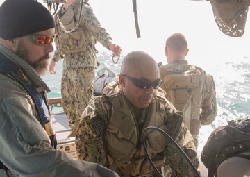 Commander, Task Group 56.1 Mine Countermeasure Platoon 601 launches and recovers Mark 18 Mod 2 Kingfish Unmanned Underwater Vehicles