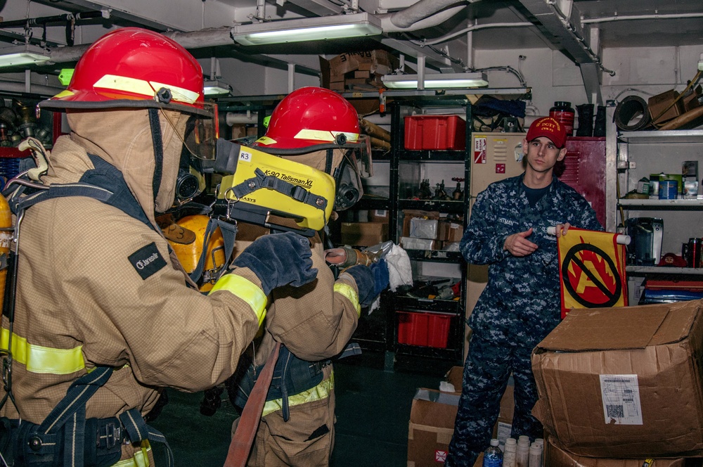 USS George Washington firefighting exercise