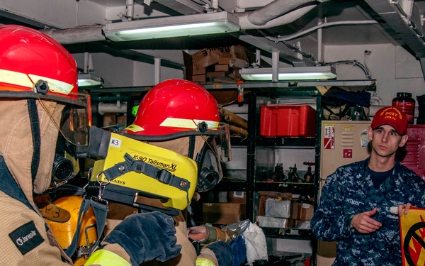 USS George Washington firefighting exercise