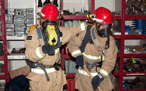 USS George Washington firefighting exercise