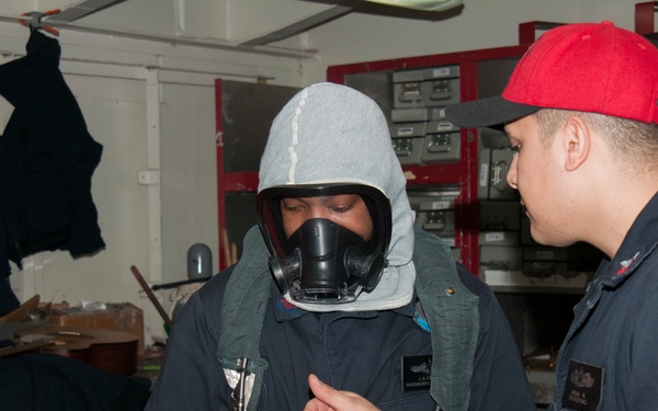 USS George Washington firefighting exercise