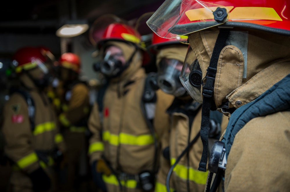 USS Carl Vinson general quarters drill