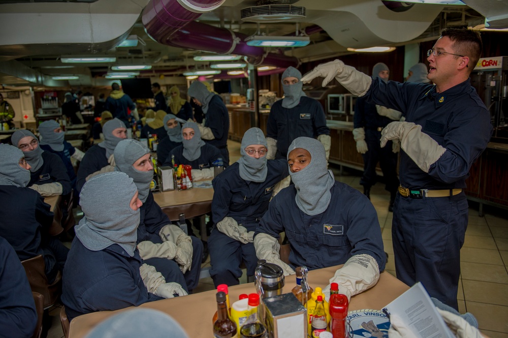 USS Carl Vinson general quarters drill