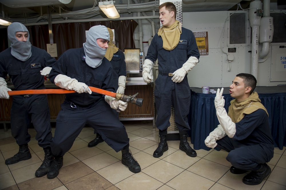 USS Carl Vinson general quarters drill