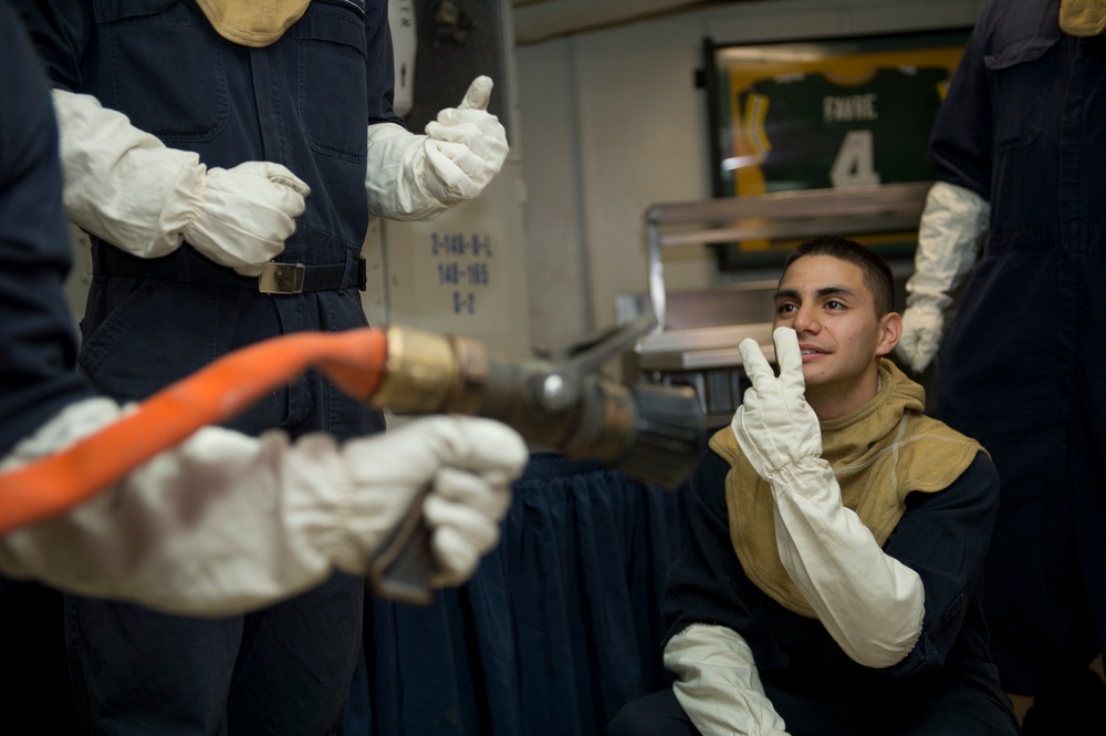 USS Carl Vinson general quarters drill