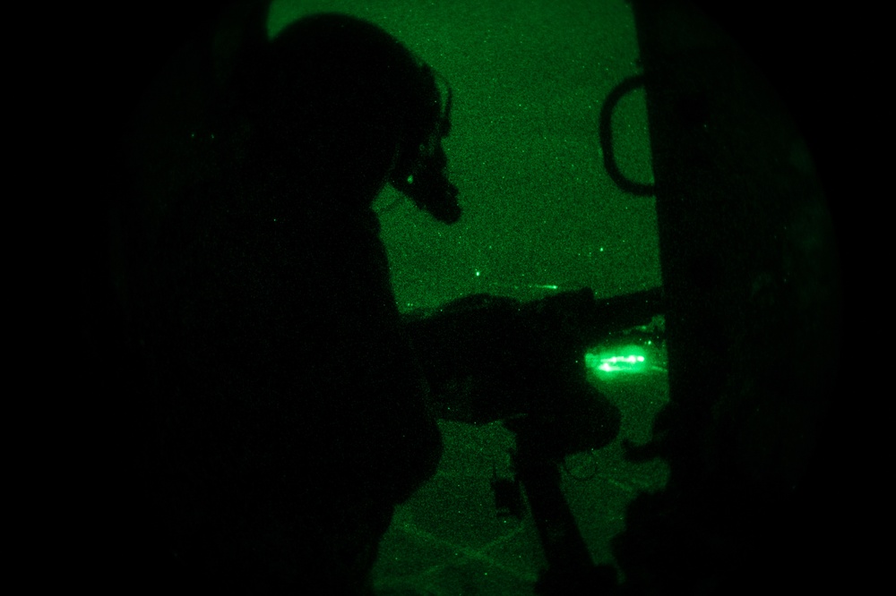 First Afghan air force Mi-17 night firing