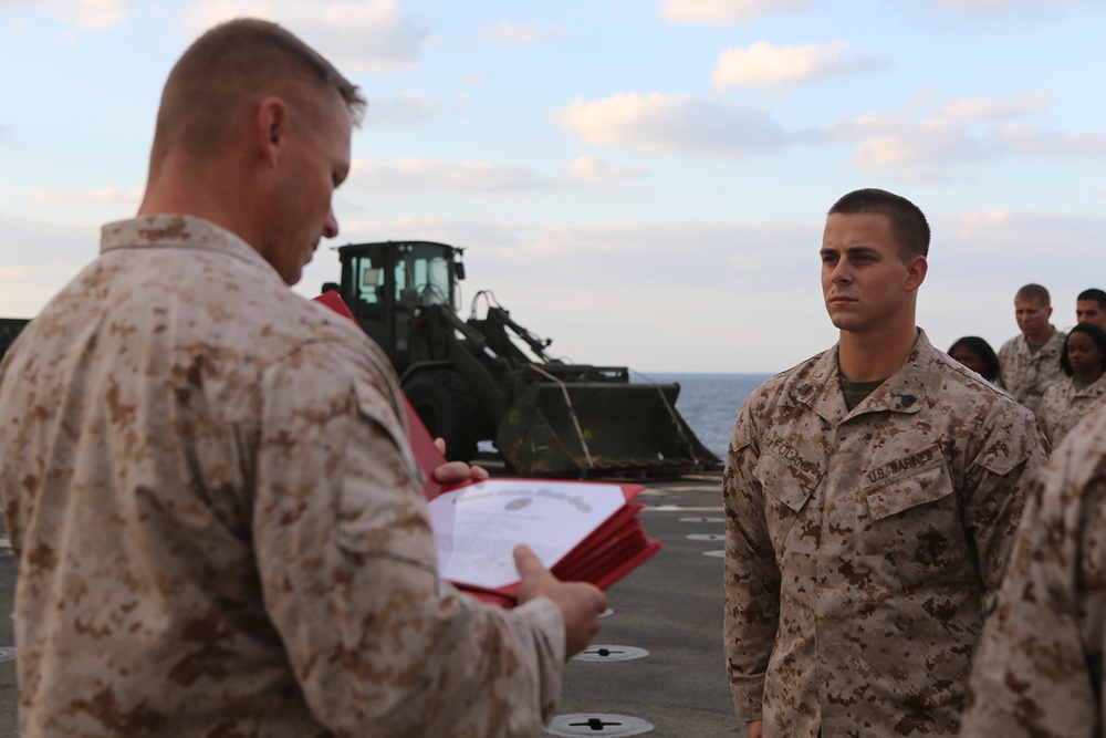 CLB-11 Marines awarded for actions during deployment with USS Comstock