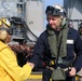 US Navy leadership visits USS Comstock at sea