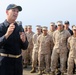 US Navy leadership visits USS Comstock at sea