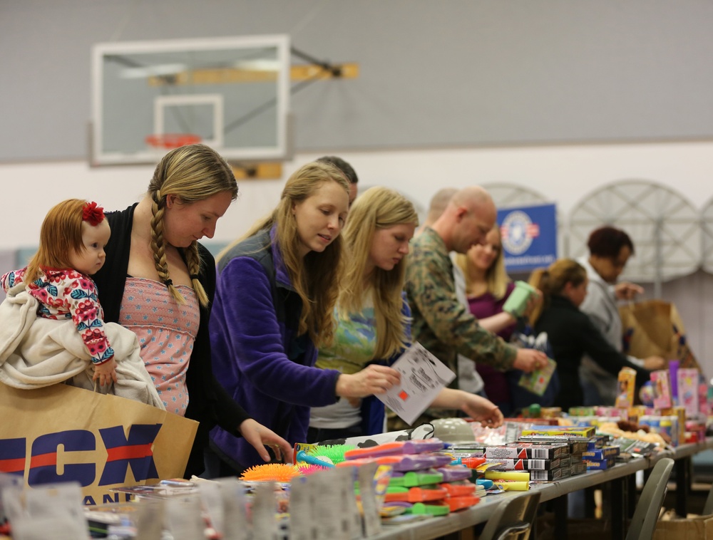 Combat Center families participate in OHF toy giveaway