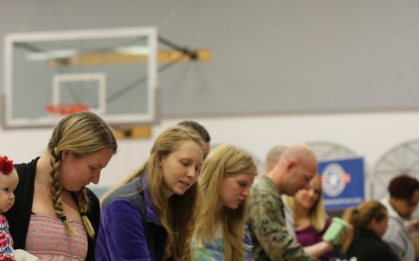 Combat Center families participate in OHF toy giveaway