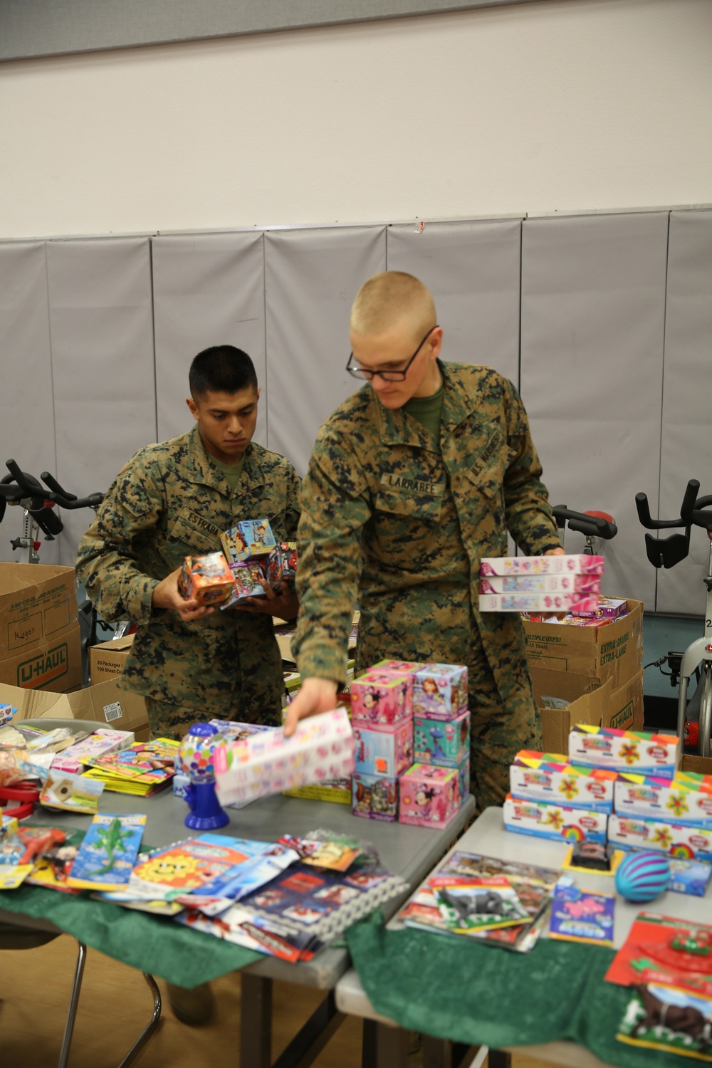 Combat Center families participate in OHF toy giveaway