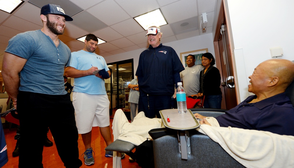 New England Patriots visit hospital