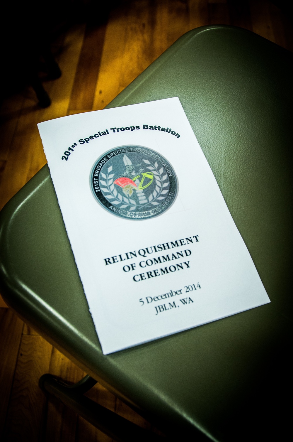 201st Brigade Special Troops Battalion relinquishment of command ceremony