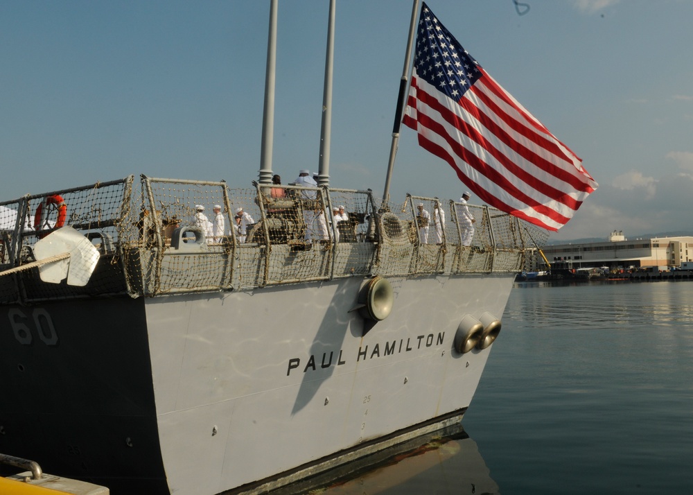 USS Paul Hamilton deploys