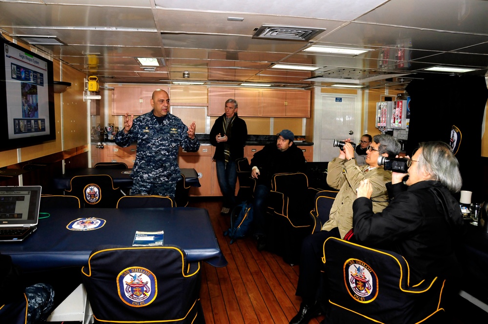 Media tour aboard USS Shiloh