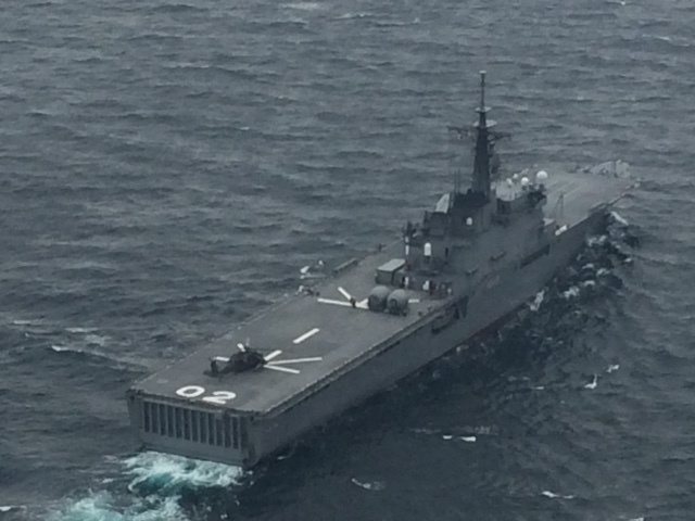 Army UH-60 on Japan ship