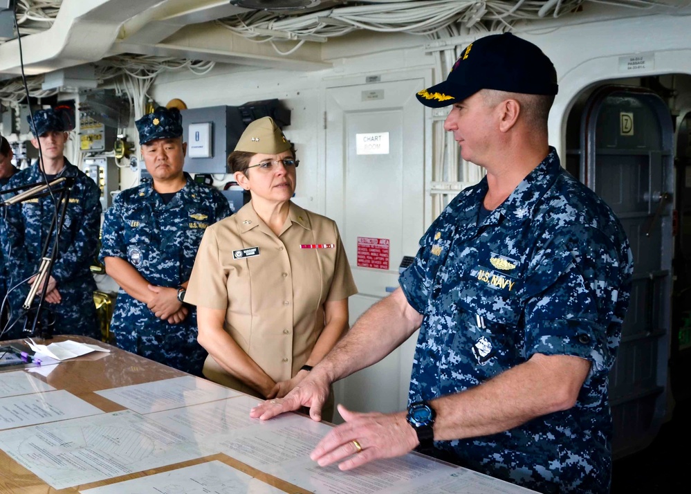 Chief of Navy chaplains tours USS Frank Cable