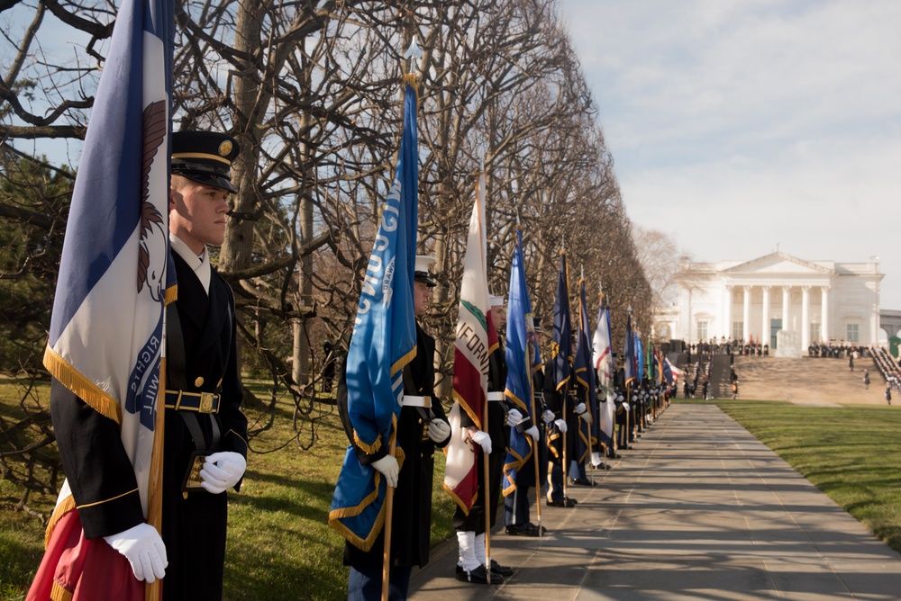 Armed forces full honor wreath laying ceremony