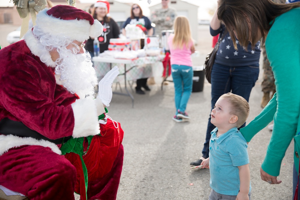 Santa visits Marine Corps Logistics Base Barstow