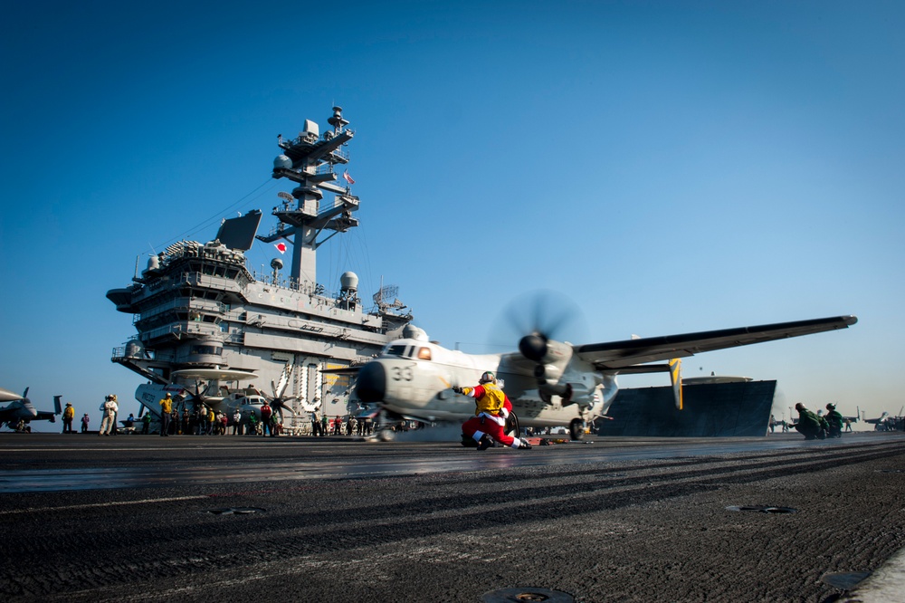 USS Carl Vinson flight deck operations