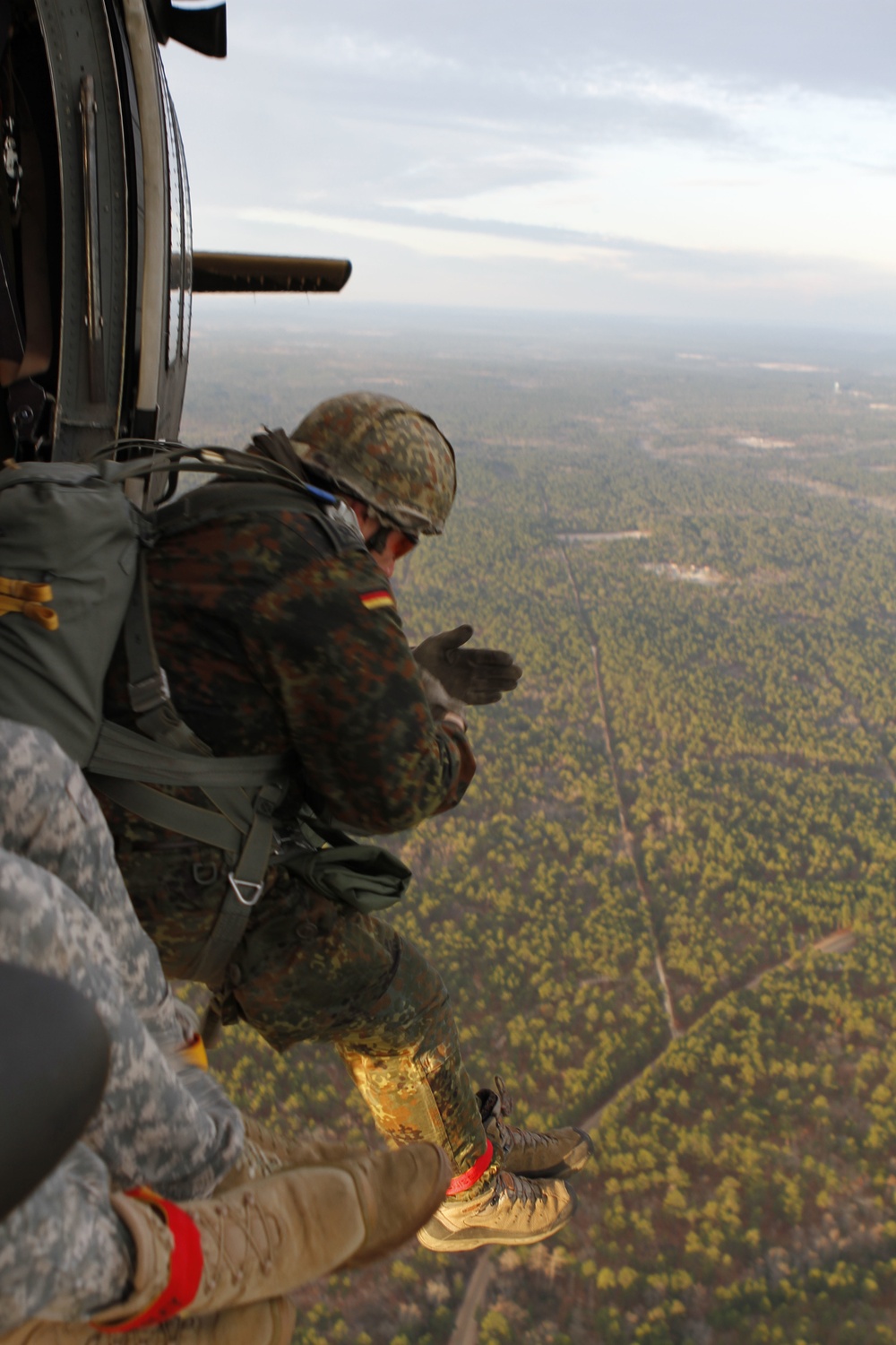 German and US Black Hawk jump