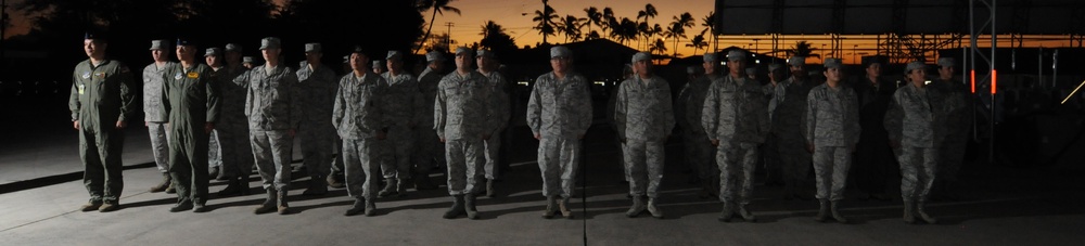 154th Wing staff prepare for open ranks inspection