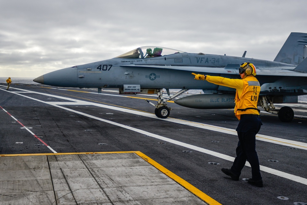 USS John C. Stennis flight deck operations