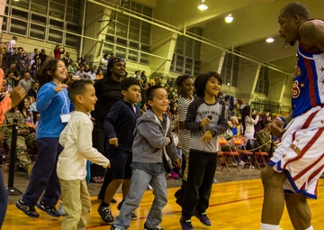 Harlem Globetrotters bring their basketball talents to Camp Foster