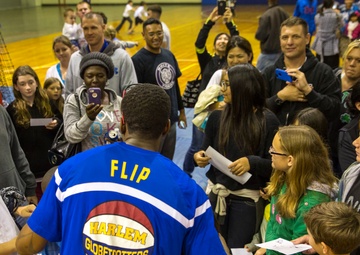 Harlem Globetrotters bring their basketball talents to Camp Foster