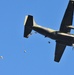 US Army paratroopers descend from aircraft