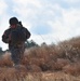 US Army paratrooper makes way to rally point