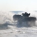 Integrated Task Force AAVs splash on Onslow Beach