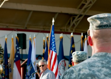 Defense Secretary Hagel Gets a Lift from the 34th Combat Aviation Brigade