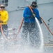 USS Peleliu conducts flight deck wash down