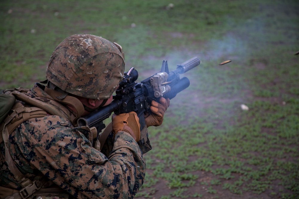 Weapons Company Marines put lead on targets