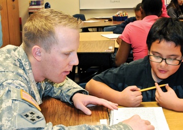 Soldiers mentor students