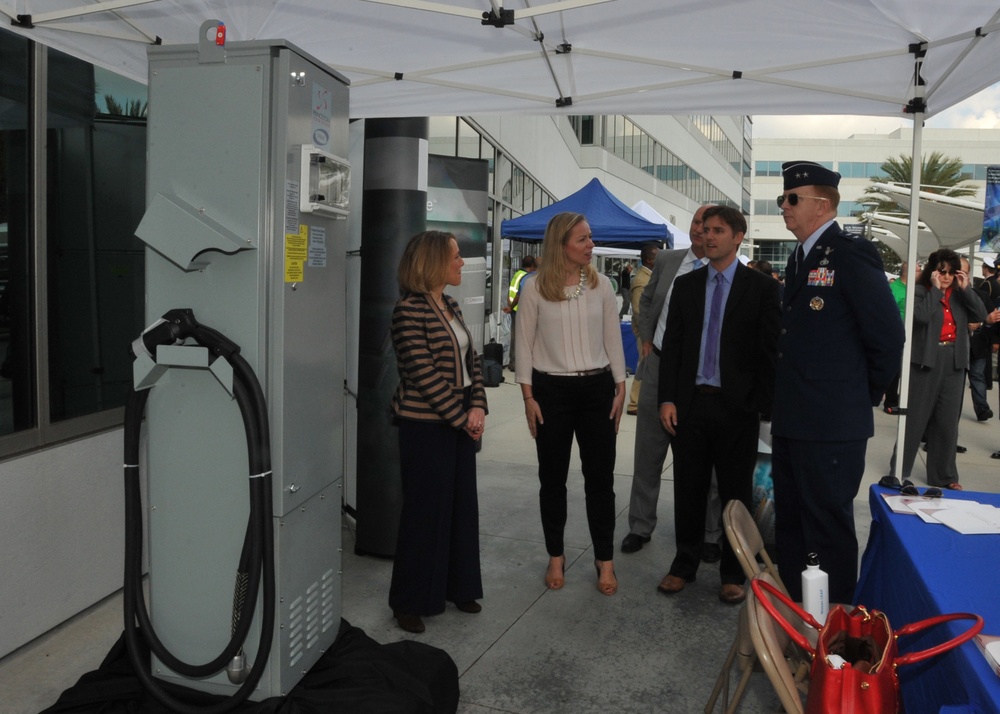 US Air Force tests first all-electric vehicle fleet in California