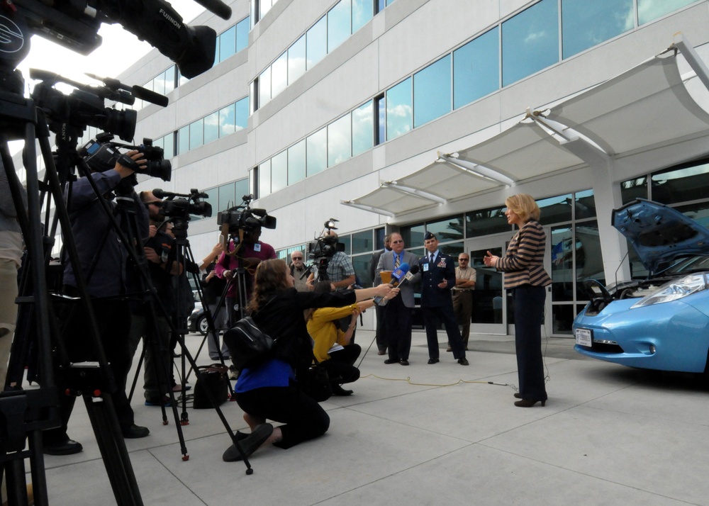 US Air Force tests first all-electric vehicle fleet in California