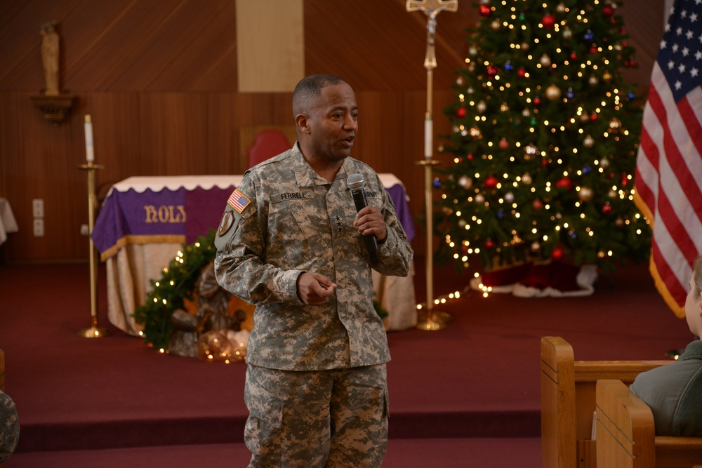 Lt. Gen. Robert S. Ferrell all-hands meeting