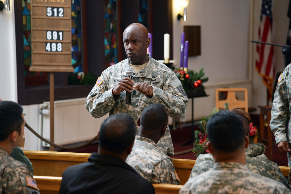 Lt. Gen. Robert S. Ferrell all-hands meeting