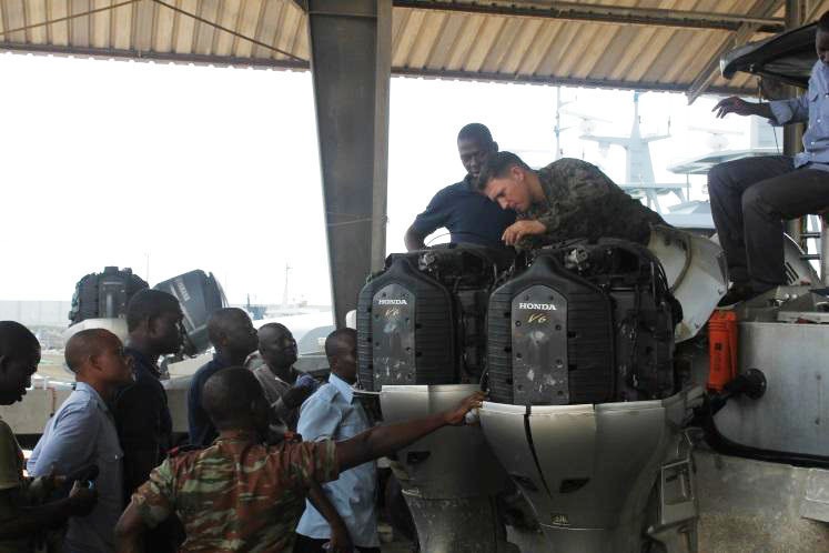 US Forces, Beninese Navy collaborate on Small Boat Maintenance