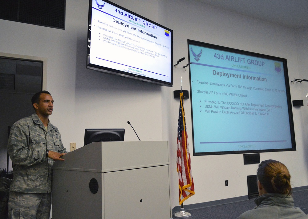 43rd AG Airmen participate in deployment exercise