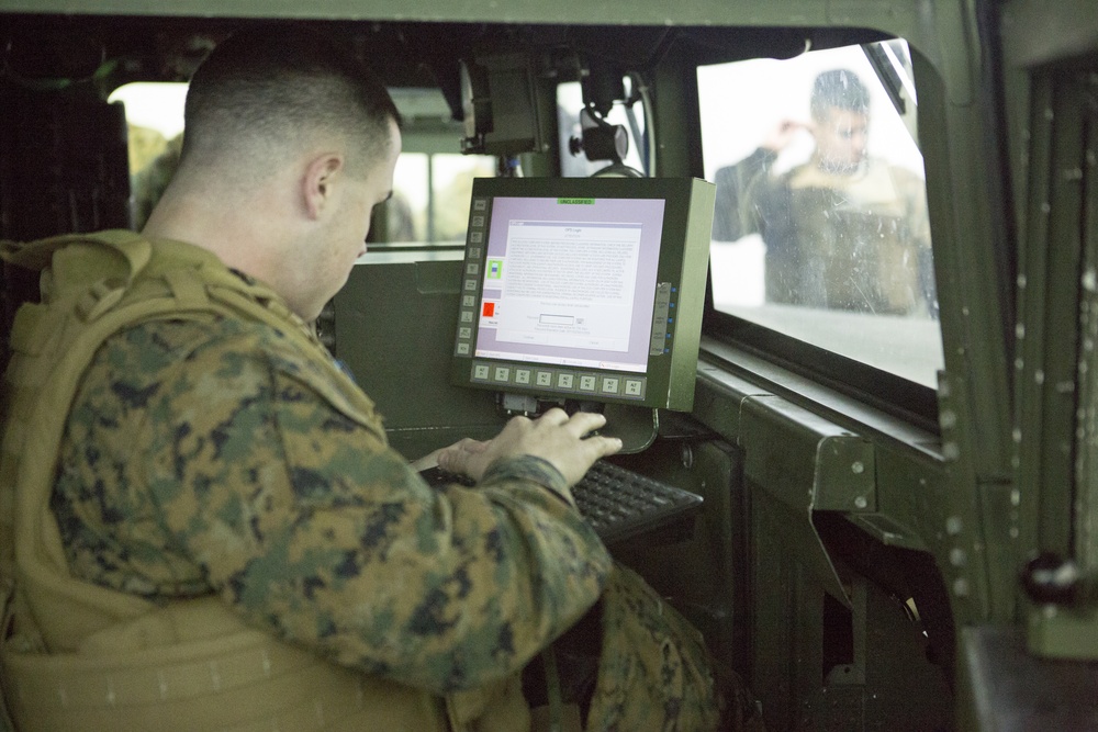 Marines conduct simulated convoy training missions